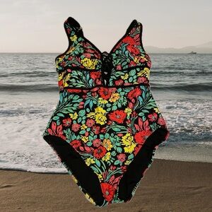 NWOT Contour Floral One Piece